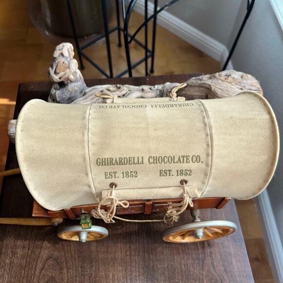 Vintage Ghirardelli Chocolate Company Covered Wagon Carriage - Picture 4 of 11